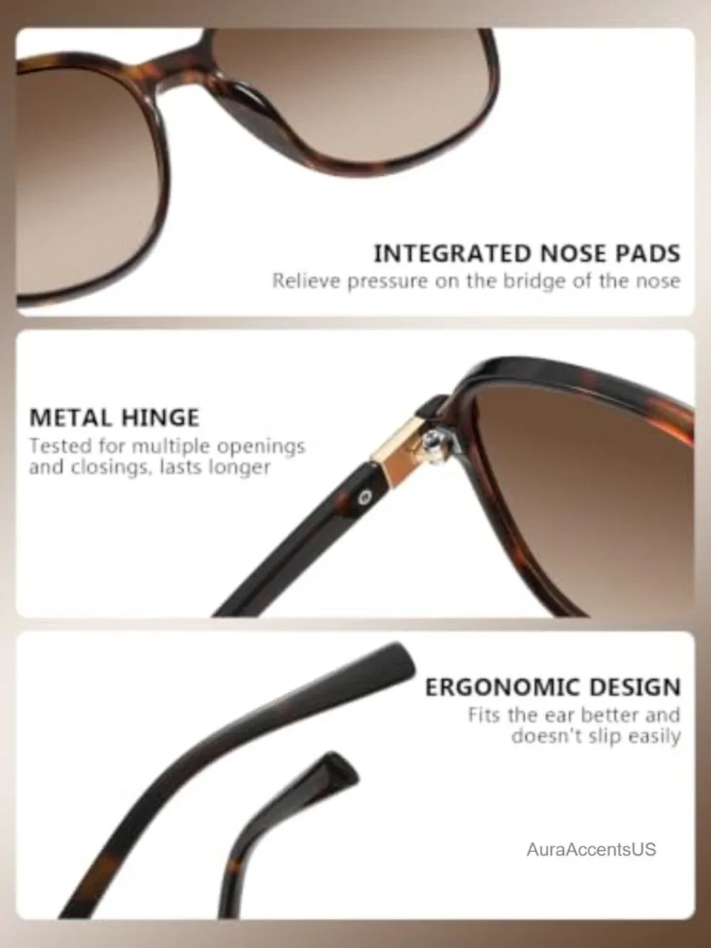 Oversized Round Sunglasses with UV400 Protection Full Frame